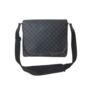 LOUIS VUITTON Daniel Shoulder Bag Damier Ebene Brown Graphite Black